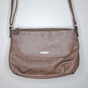 Koltov Crossbody Purse With Many Pockets Adjustable Strap Faux Leather Floral